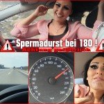Mira-Grey Schwanzblasen bei 180km/h im Auto auf der Autobahn