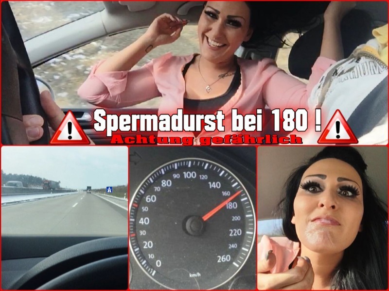 Mira-Grey Schwanzblasen bei 180km/h im Auto auf der Autobahn